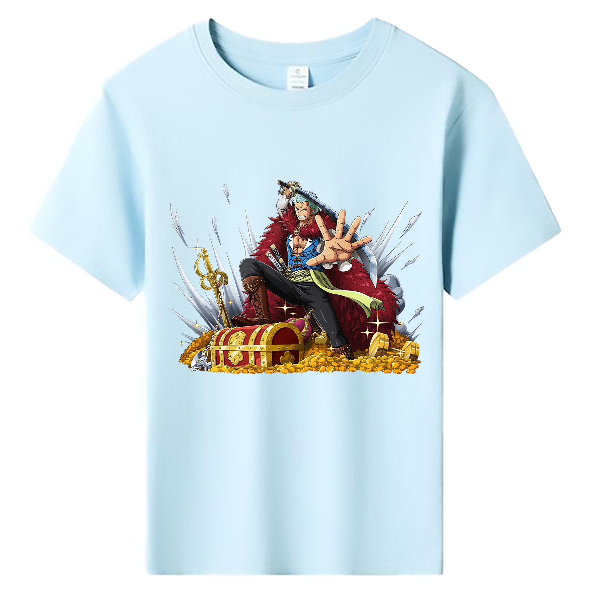 ワンピース ロロノア・ゾロ ONE PIECE Roronoa Zoro 綿100％キッズTシャツ（フロントプリント）